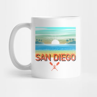 San Diego Design, with Orange Lettering Mug